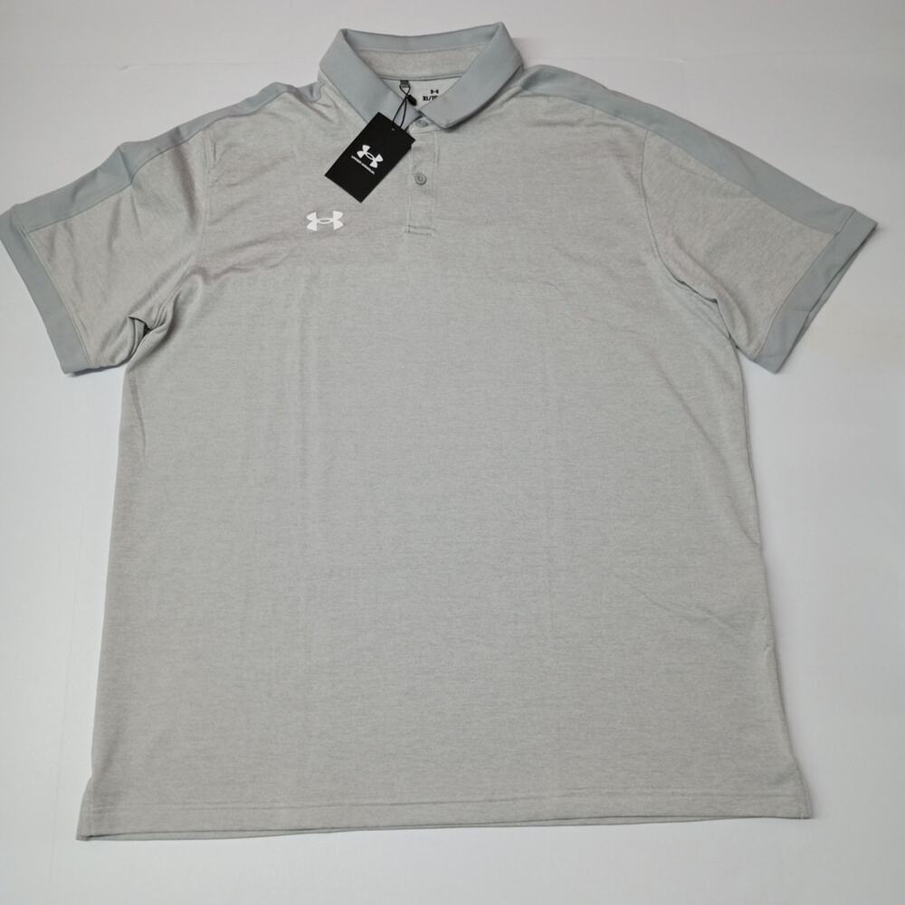Under Armour Men's Trophy Polo Shirt Size XL XLarge Light Gray‎ 1376907-011